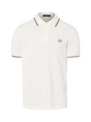 Fred Perry koszulka polo Mężczyźni Bawełna biały, M. Białe koszulki polo męskie Fred Perry, m, bez wzorów, z bawełny, klasyczne, bez ramiączek. Za 499.95 zł.