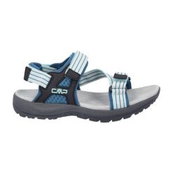 Sandały damskie CMP Khalys. Niebieskie sandały damskie CMP, bez wzorów, z gumy, bez obcasa, bez zapięcia. Za 149.99 zł.