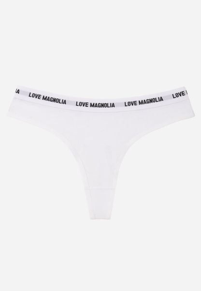 Białe Majtki Stringi z Bawełną Ozdobione Napisami Amero. Białe stringi damskie Renee, l, bez wzorów, z bawełny. Za 6.99 zł.