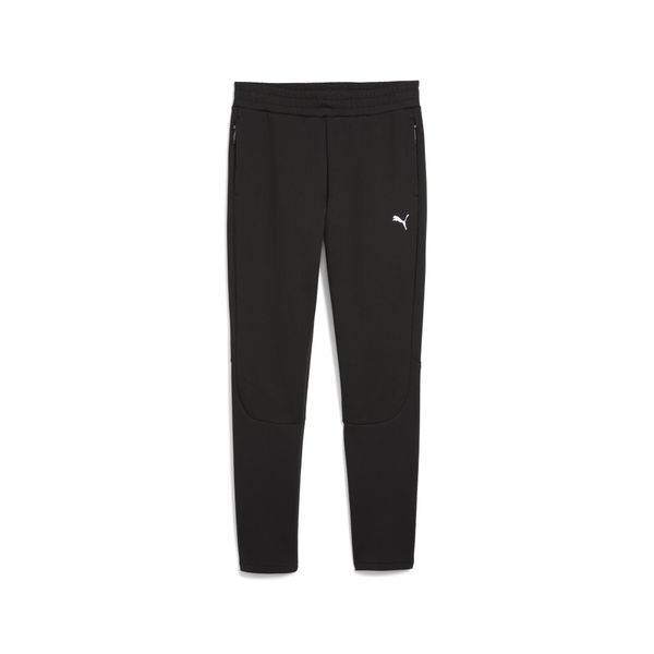 Męskie spodnie EVOSTRIPE PUMA Black. Czarne spodnie sportowe męskie Puma, m, bez wzorów, do piłki nożnej. Za 200.99 zł.
