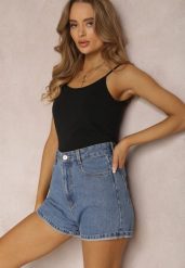 Czarny Top Bawełniany Palike. Czarne bluzki damskie Renee, l, bez wzorów, z bawełny, bez kołnierzyka, bez ramiączek. Za 19.99 zł.