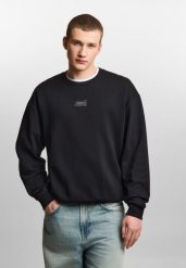 Bluza sportowa męska Prosto Jacquard Label bez kaptura. Czarne bluzy męskie Prosto., m, bez wzorów, z bawełny, bez kaptura. Za 292.99 zł.