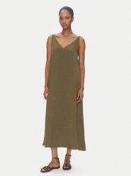 ViCOLO Sukienka letnia TD0758 Khaki Regular Fit. Brązowe sukienki damskie ViCOLO, na lato, m, bez wzorów, z wiskozy, bez kołnierzyka, bez ramiączek. Za 279.99 zł.