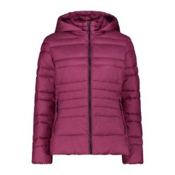 Damska kurtka z kapturem CMP Snaps. Czerwone kurtki damskie CMP, xs, bez wzorów, z puchu, z kapturem. W wyprzedaży za 469.50 zł.