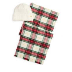 Zestaw szalik i czapka LAUREN RALPH LAUREN. Białe czapki i kapelusze damskie Lauren Ralph Lauren, bez wzorów. Za 819.99 zł.