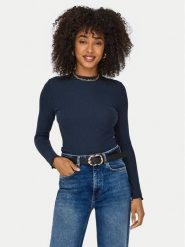 ONLY Bluzka Emma 15180040 Niebieski Slim Fit. Niebieskie bluzki damskie Only, s, bez wzorów, z syntetyku, bez kołnierzyka, bez ramiączek. Za 79.99 zł.
