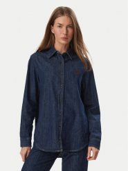Tommy Hilfiger Koszula jeansowa WW0WW52176 Granatowy Relaxed Fit. Niebieskie bluzki damskie Tommy Hilfiger, m, bez wzorów, z bawełny, bez kołnierzyka, bez ramiączek. Za 489.99 zł.