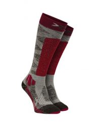 Skarpety narciarskie damskie X-Socks Ski Rider Silver 4.0 Red Grey. Czerwone skarpety damskie X-Socks, bez wzorów, z materiału. Za 95.00 zł.