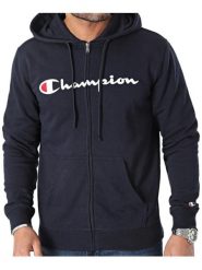 Bluza męska Champion Full Zip Hoodie. Czarne bluzy męskie Champion, m, bez wzorów, z bawełny, z kapturem. Za 275.00 zł.