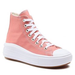 Trampki Converse. Czerwone półbuty damskie Converse, bez wzorów, retro, bez zapięcia. Za 419.99 zł.