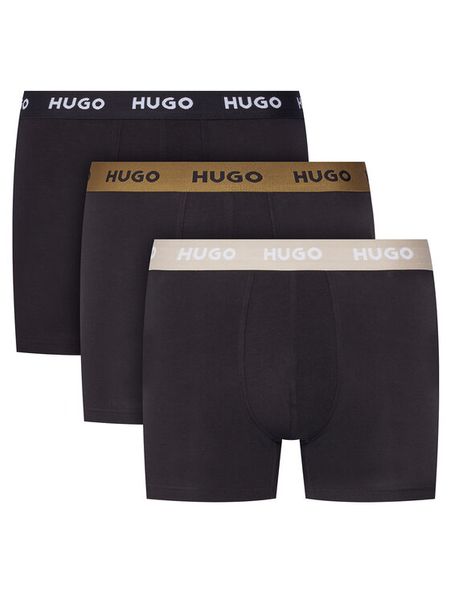 HUGO Komplet bokserek 50532613 Czarny. Czarne bokserki męskie Hugo, m, bez wzorów, z bawełny. Za 169.99 zł.