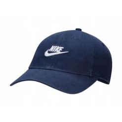 Czapka z daszkiem NIKE. Niebieskie czapki i kapelusze męskie Nike, bez wzorów. Za 129.00 zł.