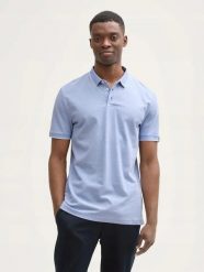 T-SHIRT KOSZULKA POLO MĘSKA Z LOGO RĘKAWIE TOM TAILOR. Niebieskie koszulki polo męskie Tom Tailor, m, bez wzorów, z bawełny, sportowe, bez ramiączek. Za 159.73 zł.