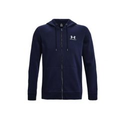 Bluza z kapturem z pełnym zamkiem błyskawicznym Under Armour Essential Fleece. Białe bluzy męskie Under Armour, bez wzorów, z kapturem. W wyprzedaży za 267.55 zł.