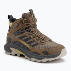 Buty turystyczne męskie Merrell Moab Speed 2 Mid GTX. Szare trekkingi męskie Merrell, trekkingowe. Za 689.99 zł.