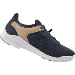 Buty rowerowe miejskie/turystyczne EX300, granatowe. Niebieskie buty sportowe męskie Shimano, z tkaniny, bez zapięcia, do biegania. Za 500.00 zł.