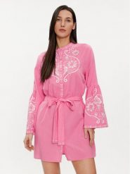 Melissa Odabash Sukienka plażowa Everly Różowy Regular Fit. Czerwone sukienki damskie Melissa Odabash, na plażę, m, bez wzorów, z bawełny, bez kołnierzyka, bez ramiączek. Za 1,049.00 zł.