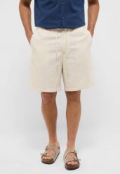 Mustang Męskie szorty Mustang Style Linen Jogger Shorts Ecru 1016459 2014. Brązowe szorty męskie Mustang, na lato, m, bez wzorów, z bawełny, klasyczne. Za 149.99 zł.