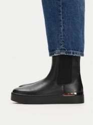 Go Soft Sztyblety CEO-HY25765-3 Czarny. Czarne botki damskie GO SOFT, ze skóry, bez obcasa, na płaskiej podeszwie, bez zapięcia. Za 169.99 zł.