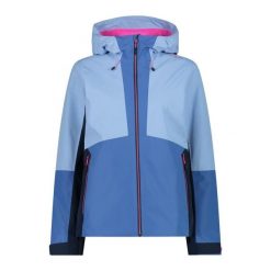 Kurtka damska turystyczna CMP 34Z6526. Niebieskie kurtki sportowe damskie CMP, xl, bez wzorów, bez kaptura, trekkingowe. W wyprzedaży za 454.99 zł.