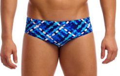 Kąpielówki męskie Funky Trunks Under Over - slipy. Niebieskie kąpielówki męskie FUNKY TRUNKS, m, bez wzorów, z elastanu, do pływania. Za 109.99 zł.