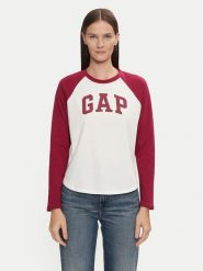 Gap Bluzka 534389-00 Czerwony Relaxed Fit. Czerwone bluzki damskie GAP, m, bez wzorów, z bawełny, bez kołnierzyka, bez ramiączek. Za 89.99 zł.