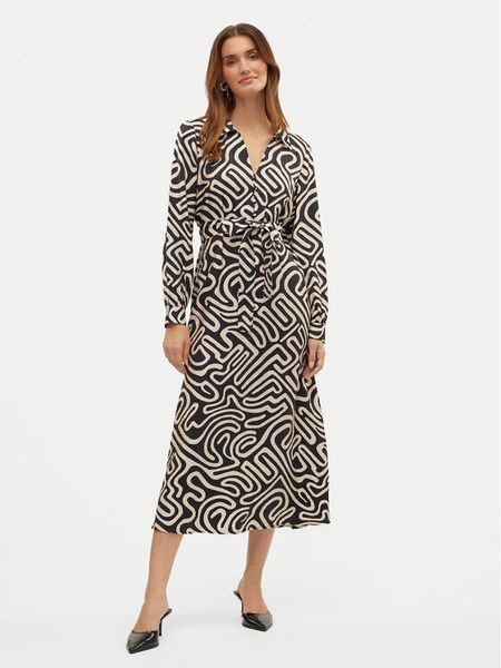 Vero Moda Sukienka koszulowa Vigdis 10323267 Czarny Regular Fit. Czarne sukienki damskie Vero Moda, s, bez wzorów, z wiskozy, bez kołnierzyka, bez ramiączek, koszulowe. Za 119.99 zł.