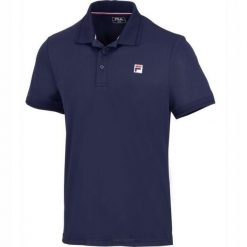 Koszulka tenisowa Fila Polo Hermano. Niebieskie koszulki polo męskie Fila, l, bez wzorów, z materiału, eleganckie, bez ramiączek. Za 209.00 zł.