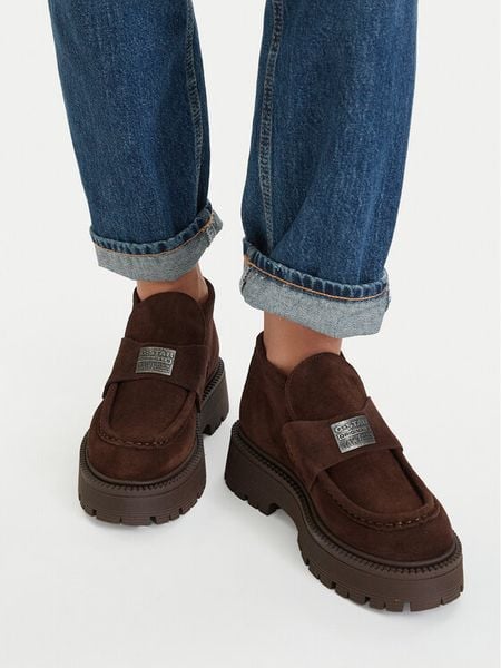 G-Star Raw Botki EO-ZEYNEP-70863-1 Brązowy. Brązowe botki damskie G-Star, ze skóry, retro, bez obcasa, na płaskiej podeszwie, bez zapięcia. Za 429.99 zł.