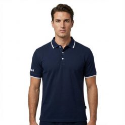 Męska Koszulka Polo Krótki Rękaw Tenis Kluczowe Cechy Niebiesko-Biała. Białe koszulki sportowe męskie Legea, m, bez wzorów, z bawełny, bez kołnierzyka, bez ramiączek, tenisowe. Za 64.00 zł.