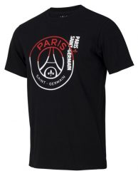 T-Shirt Męski PSG Big Logo. Czarne t-shirty męskie PARIS SAINT GERMAIN, m, bez wzorów, z bawełny, eleganckie, bez kołnierzyka. Za 129.99 zł.