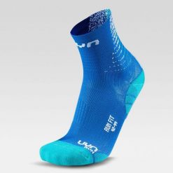 Skarpety do biegania MAN RUN FIT SOCKS r.39-41. Niebieskie skarpety męskie UYN, bez wzorów, z dzianiny. Za 69.99 zł.