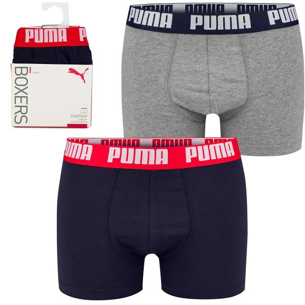 Męskie bokserki majtki bawełniane 2PAK 2 PARY PUMA BASIC BOXER 2P 906823-35. Niebieskie bokserki męskie Puma, m, bez wzorów, z bawełny. Za 69.00 zł.