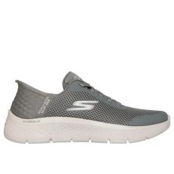 Buty SKECHERS SLIP-INS GO WALK FLEX Zielony. Zielone trampki i tenisówki damskie Skechers, bez wzorów, z tkaniny, sportowe, bez zapięcia. Za 382.70 zł.