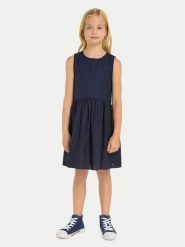 Tommy Hilfiger Sukienka letnia Anglaise KG0KG07931 M Granatowy Regular Fit. Niebieskie sukienki dla dziewczynek Tommy Hilfiger, na lato, bez wzorów, z bawełny, bez ramiączek. Za 309.99 zł.