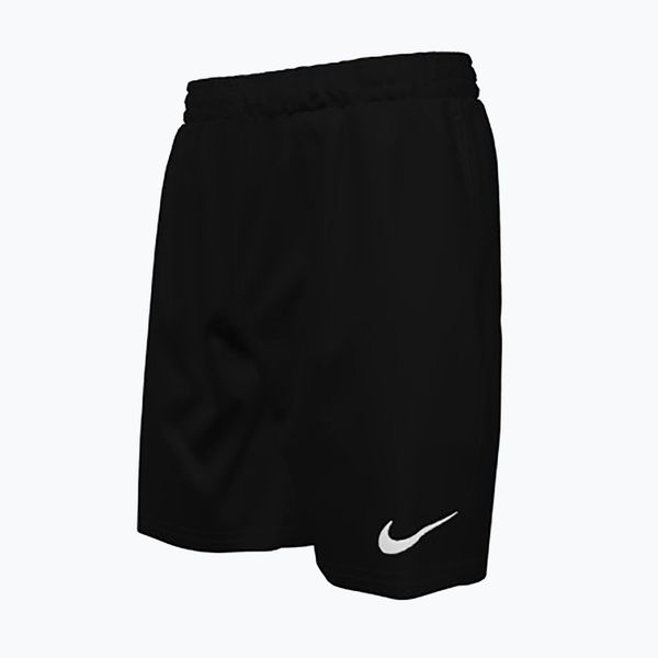 Szorty kąpielowe dziecięce Nike Essential 6" Volley. Czarne spodenki dla dziewczynek Nike, bez wzorów, sportowe. Za 89.99 zł.