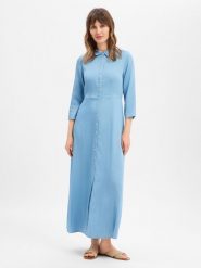 Y.A.S Sukienka damska z bluzką - YASSavanna Kobiety Lyocell niebieski, 36. Niebieskie bluzki damskie Y.A.S., s, bez wzorów, z bawełny, bez kołnierzyka, bez ramiączek. Za 399.95 zł.