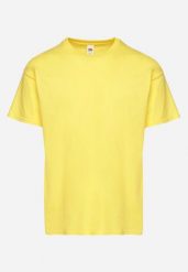 Żółta Bawełniana Koszulka T-shirt w Stylu Basic Malorisa. Żółte t-shirty męskie Born2be, l, bez wzorów, z bawełny, eleganckie, bez kołnierzyka. Za 34.99 zł.