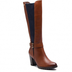 Kozaki CAPRICE - 9-25611-21 Cognac Multi 388. Brązowe kozaki damskie Caprice, z materiału. Za 519.90 zł.