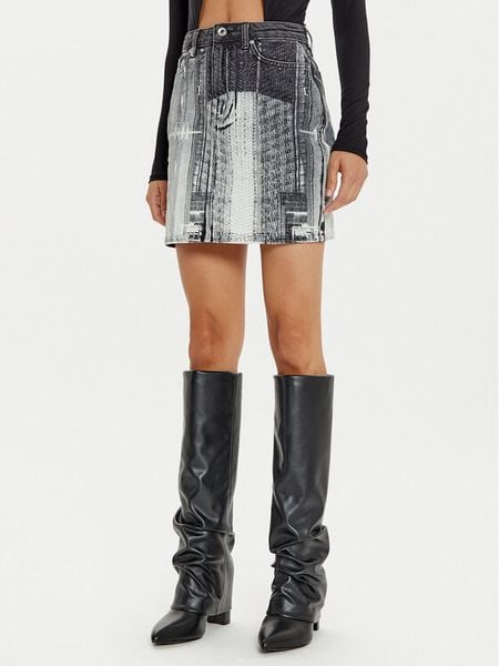 Karl Lagerfeld Jeans Spódnica jeansowa 246J1203 Szary Regular Fit. Szare spódnice damskie Karl Lagerfeld Jeans, xs, bez wzorów, z bawełny. Za 389.99 zł.