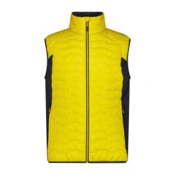 Kurtka puchowa bez rękawów CMP PrimaLoft Black Thermoplume. Żółte kurtki męskie CMP, bez wzorów, z materiału, z kapturem. Za 442.90 zł.