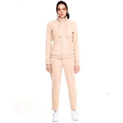 Bluza z zamek błyskawiczny na co dzień na siłownię. Brązowe bluzy sportowe damskie LEONE 1947 APPAREL, l, bez wzorów, z dresówki, bez kaptura, na fitness i siłownię. W wyprzedaży za 273.65 zł.