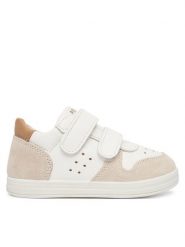 Primigi Sneakersy 1355511 S Biały. Białe buty sportowe chłopięce Primigi, bez wzorów, ze skóry, bez zapięcia. Za 299.99 zł.