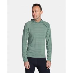 Męska bluza fitness Kilpi AILEEN-M. Zielone bluzy sportowe męskie Kilpi, m, bez wzorów, z materiału, z kapturem, do biegania. Za 163.85 zł.