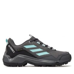 Trekkingi adidas. Szare obuwie sportowe damskie Adidas, bez wzorów, z gore-texu, trekkingowe, adidas terrex. Za 289.99 zł.