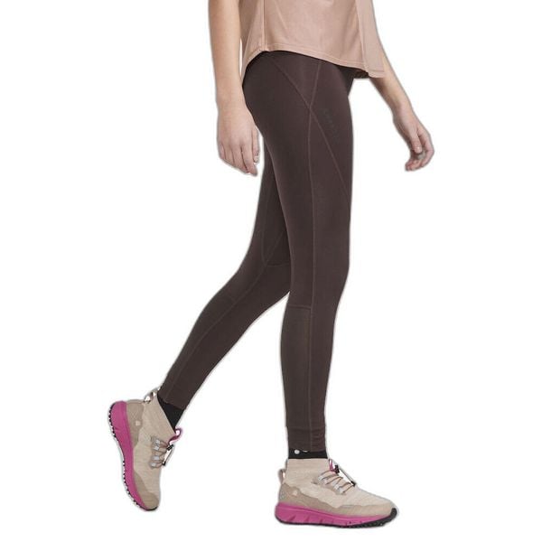 Damskie wysokie legginsy Craft Adv Essence. Brązowe legginsy damskie Craft, bez wzorów, na fitness i siłownię. W wyprzedaży za 207.50 zł.