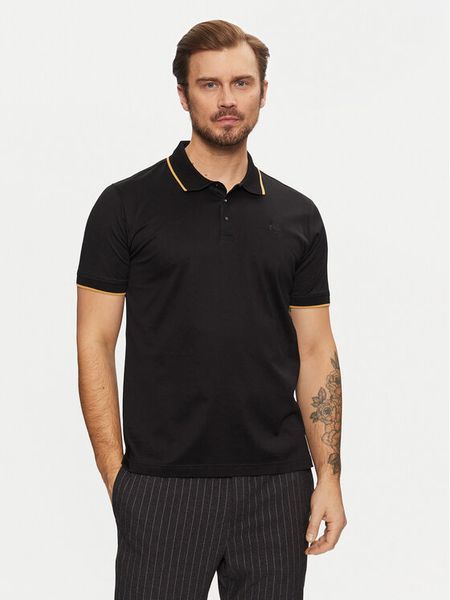 KARL LAGERFELD Polo 745080 551200 Czarny Regular Fit. Czarne koszulki polo męskie KARL LAGERFELD, m, bez wzorów, z bawełny, bez ramiączek. Za 319.99 zł.