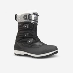 Buty turystyczne śniegowce damskie Quechua SH500 Warm wodoodporne. Czarne obuwie sportowe damskie QUECHUA, na zimę, trekkingowe. Za 249.99 zł.