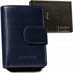 Skórzany portfel damski z systemem RFID Protect - Rovicky. Portfele damskie ROVICKY, bez wzorów, ze skóry. Za 69.99 zł.
