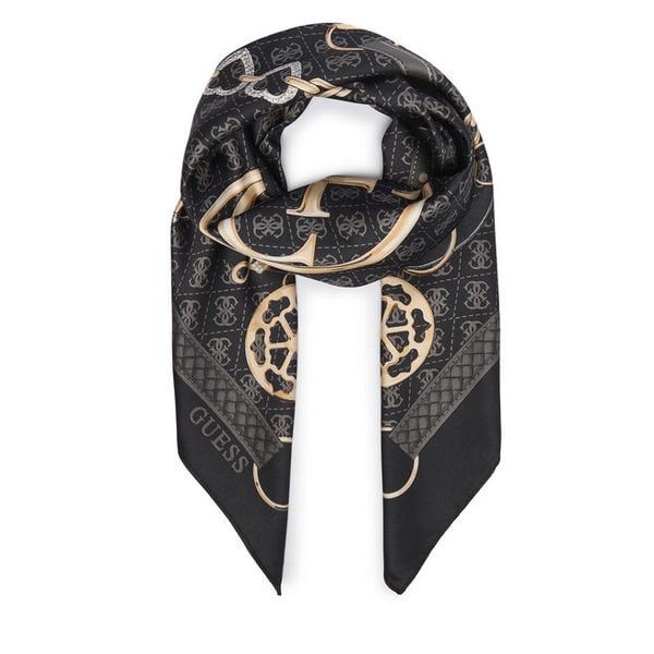 Chusta Guess. Czarne szaliki i chusty damskie Guess, z aplikacjami. Za 194.99 zł.